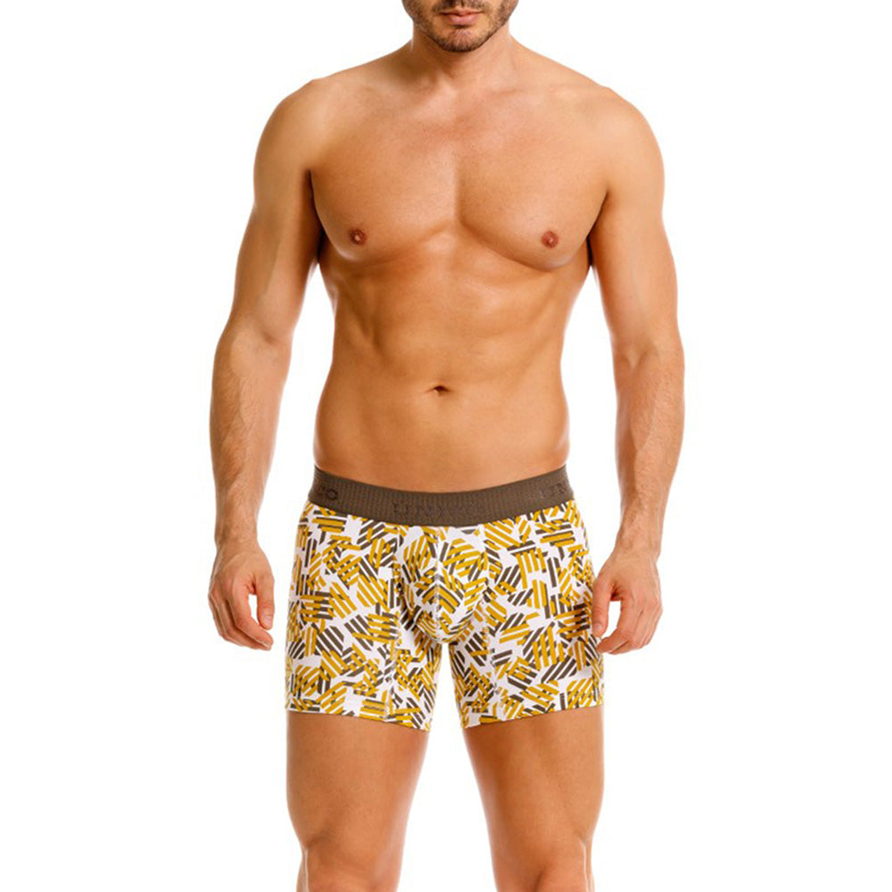 MUNDO ÚNICO "Axioma" Yellow Mid-Boxer Briefs (BOXER MEDIO AXIOMA AMARILLO)