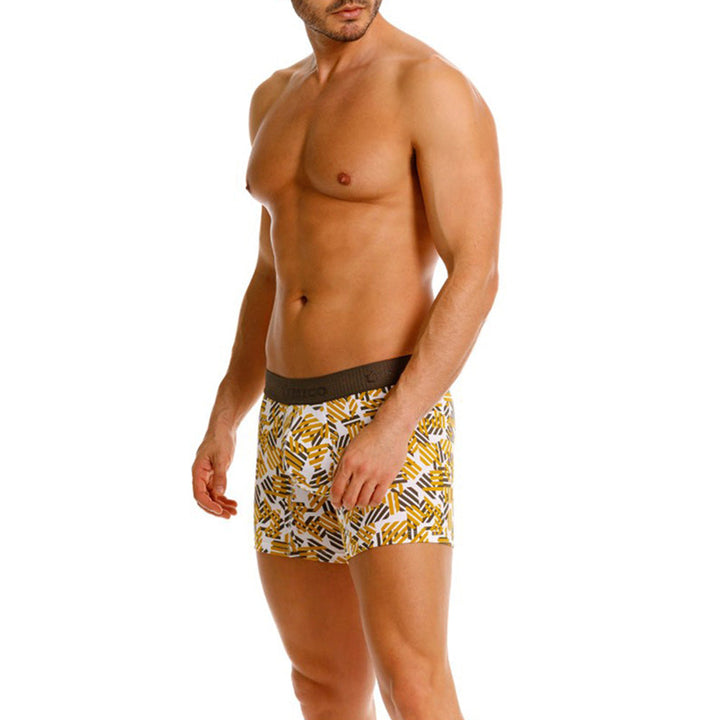 MUNDO ÚNICO "Axioma" Yellow Mid-Boxer Briefs (BOXER MEDIO AXIOMA AMARILLO)