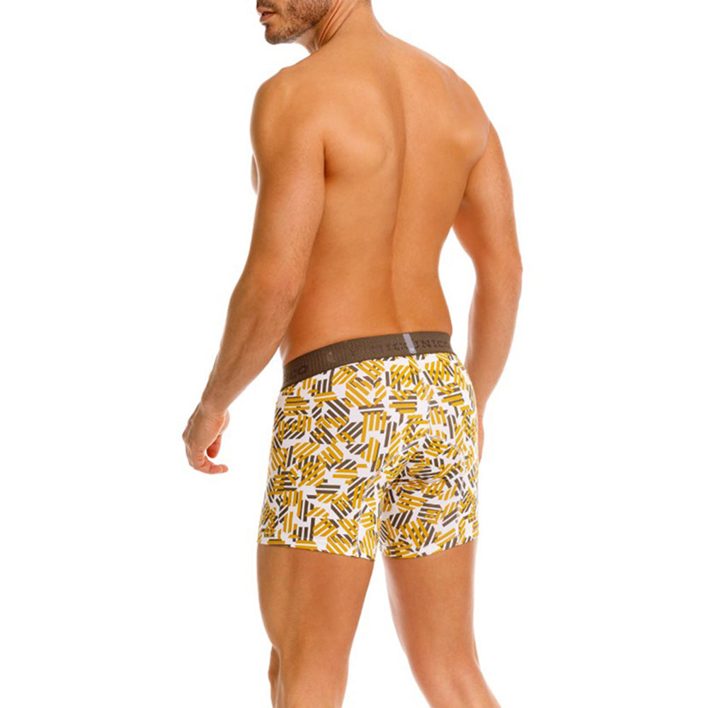MUNDO ÚNICO "Axioma" Yellow Mid-Boxer Briefs (BOXER MEDIO AXIOMA AMARILLO)