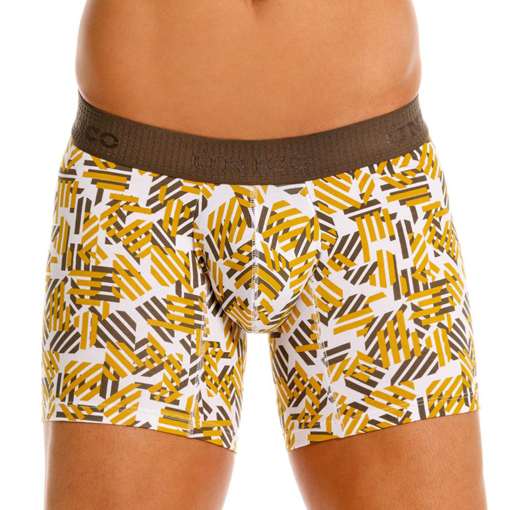MUNDO ÚNICO "Axioma" Yellow Mid-Boxer Briefs (BOXER MEDIO AXIOMA AMARILLO)