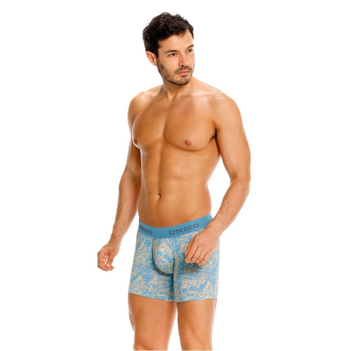 Mundo Unico Brocado Men's Boxer Briefs in Blue – men's boxer briefs Handmade in Colombia