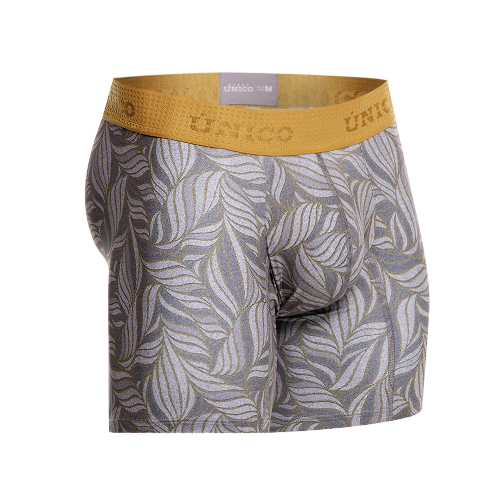 MUNDO ÚNICO Grey Caudal Print Mid-Length Boxer Briefs (BOXER MEDIO CAUDAL GRIS)