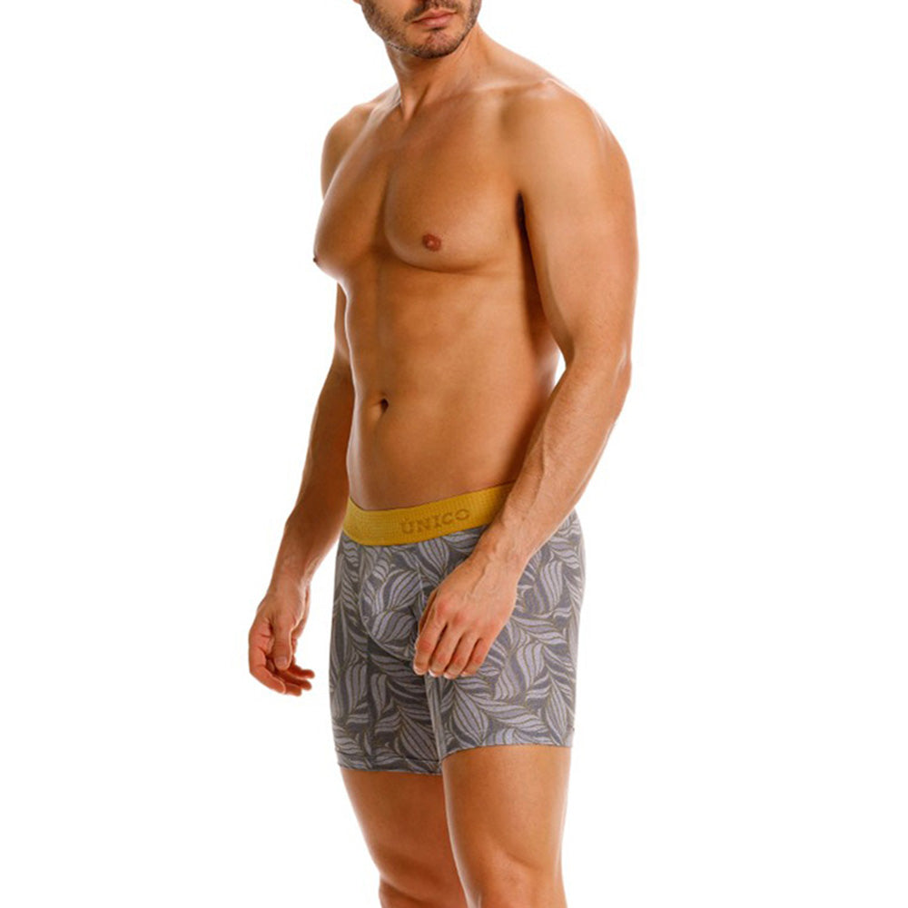 MUNDO ÚNICO Grey Caudal Print Mid-Length Boxer Briefs (BOXER MEDIO CAUDAL GRIS)