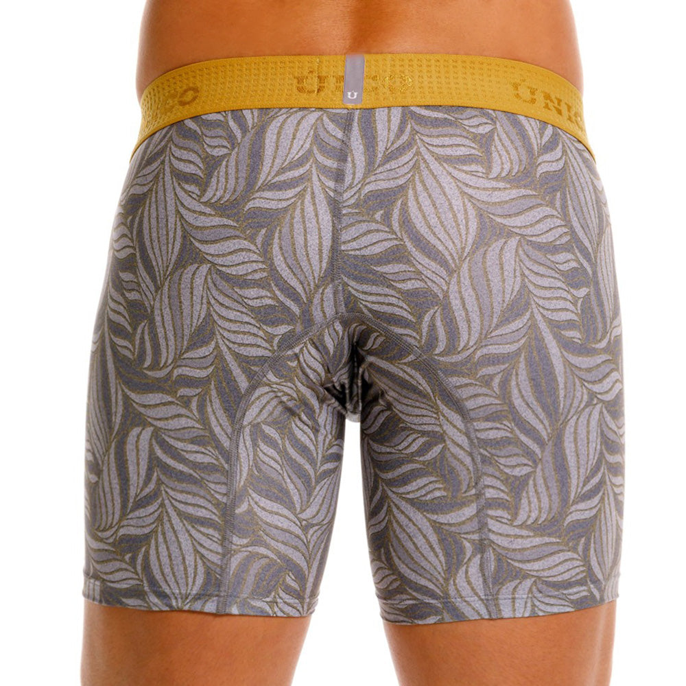 MUNDO ÚNICO Grey Caudal Print Mid-Length Boxer Briefs (BOXER MEDIO CAUDAL GRIS)