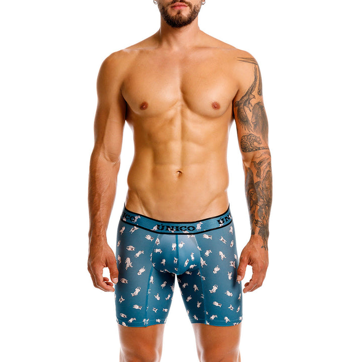 Mundo Único Green Chihuahua Boxer Briefs | Microfiber Dog Print Underwear w/ Urologist Pouch