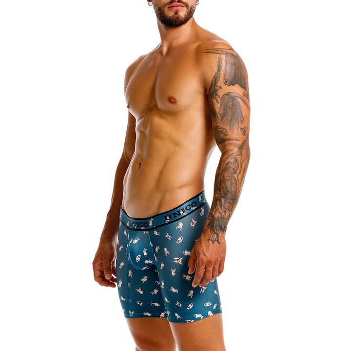 Mundo Único Green Chihuahua Boxer Briefs | Microfiber Dog Print Underwear w/ Urologist Pouch