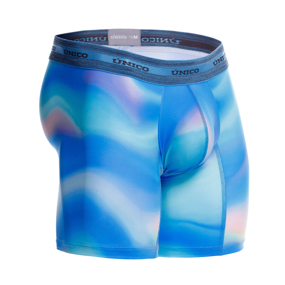 Mundo Unico Men’s Boxer Medio Daimon Azul - Printed Quick-Dry Microfiber Boxers