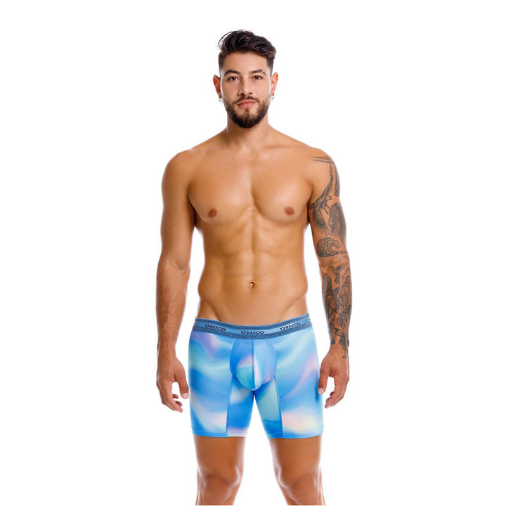 Mundo Unico Men’s Boxer Medio Daimon Azul - Printed Quick-Dry Microfiber Boxers