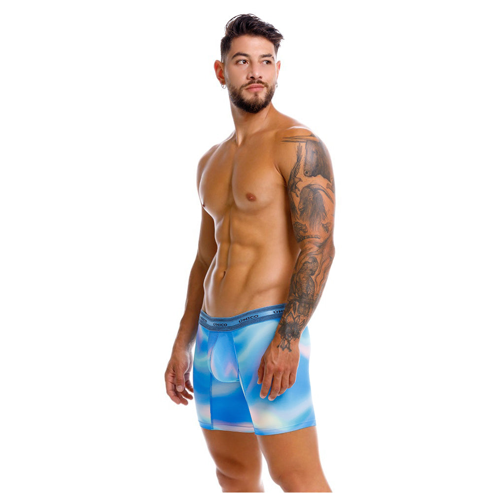 Mundo Unico Men’s Boxer Medio Daimon Azul - Printed Quick-Dry Microfiber Boxers