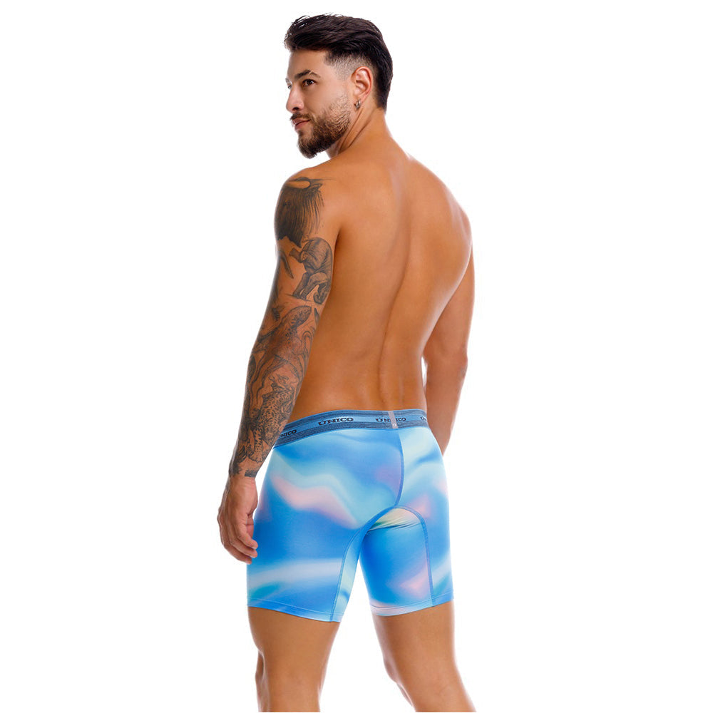 Mundo Unico Men’s Boxer Medio Daimon Azul - Printed Quick-Dry Microfiber Boxers