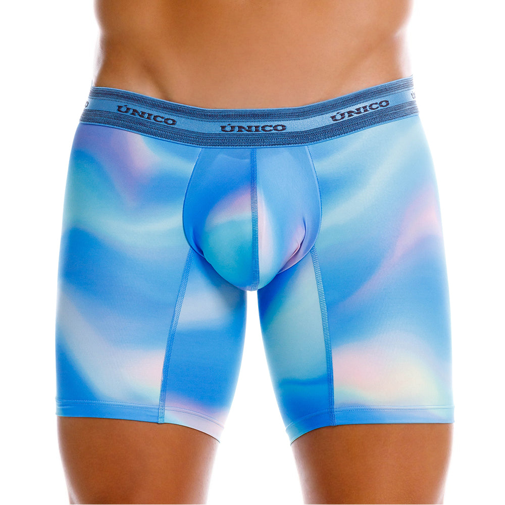 Mundo Unico Men’s Boxer Medio Daimon Azul - Printed Quick-Dry Microfiber Boxers