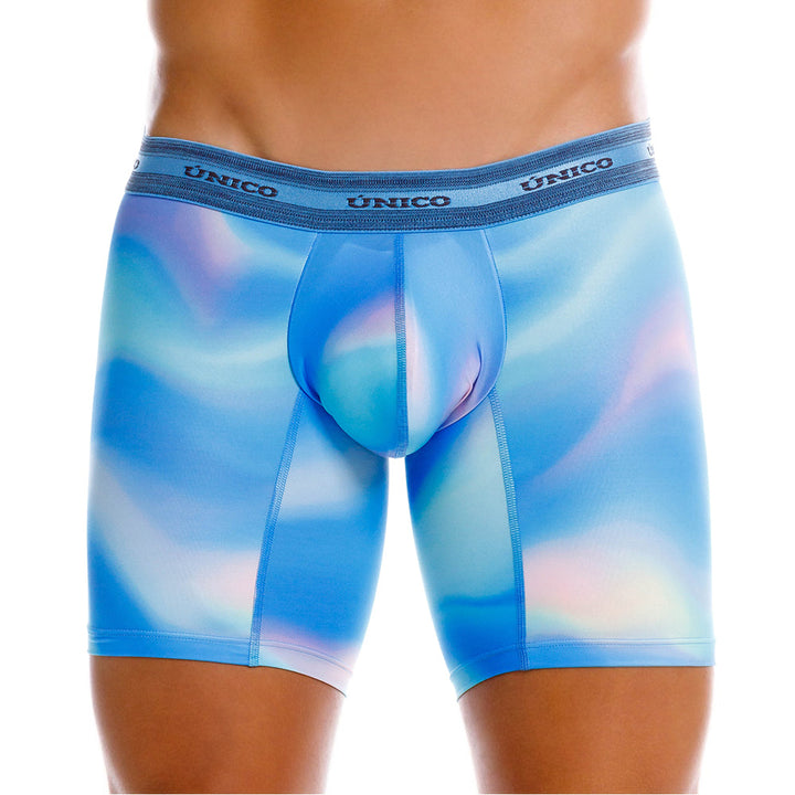 Mundo Unico Men’s Boxer Medio Daimon Azul - Printed Quick-Dry Microfiber Boxers