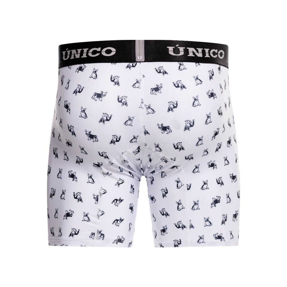 Mundo Unico Men's Cotton Mid-Length Boxer Briefs - Frenchis White Print