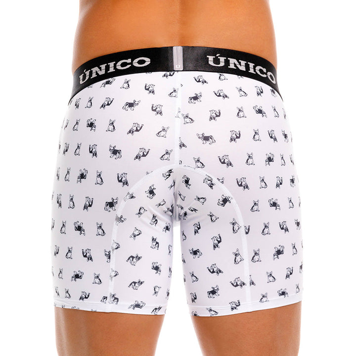 Mundo Unico Men's Cotton Mid-Length Boxer Briefs - Frenchis White Print
