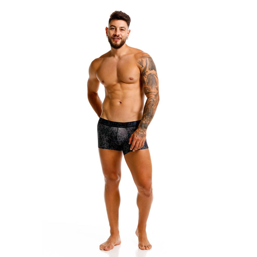 Unico Globán Men's Short Boxer Brief - Black Animal Balloon Print Underwear