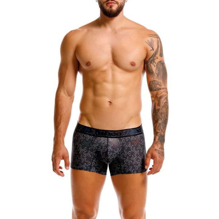 Unico Globán Men's Short Boxer Brief - Black Animal Balloon Print Underwear