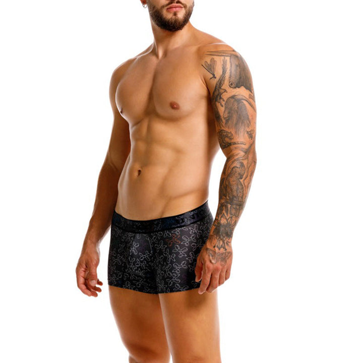 Unico Globán Men's Short Boxer Brief - Black Animal Balloon Print Underwear