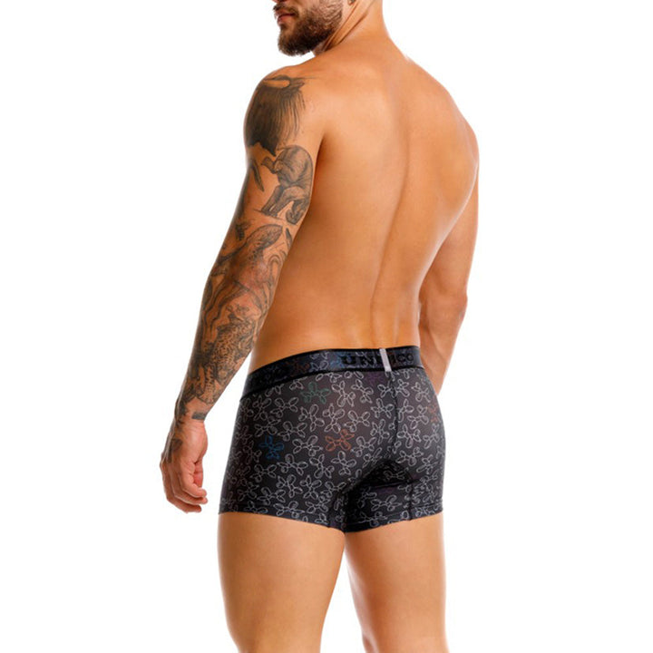 Unico Globán Men's Short Boxer Brief - Black Animal Balloon Print Underwear