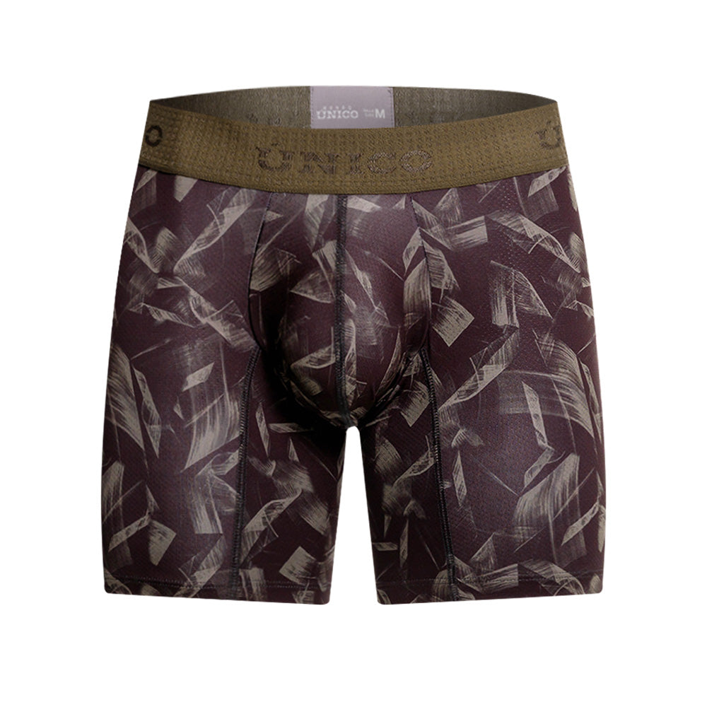 Mundo Unico Men's Microfiber Mid-Length Boxer Briefs - Indeleble Black