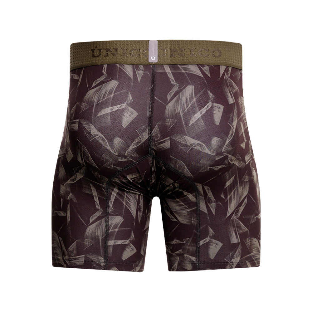 Mundo Unico Men's Microfiber Mid-Length Boxer Briefs - Indeleble Black