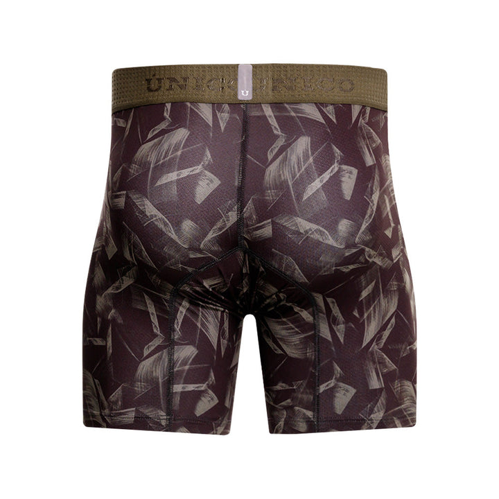 Mundo Unico Men's Microfiber Mid-Length Boxer Briefs - Indeleble Black