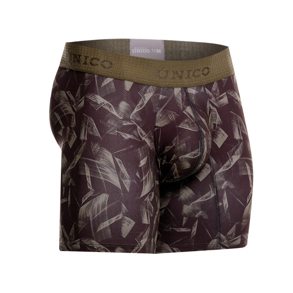 Mundo Unico Men's Microfiber Mid-Length Boxer Briefs - Indeleble Black