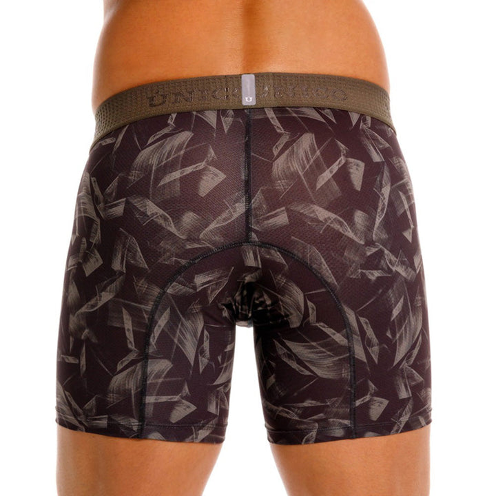 Mundo Unico Men's Microfiber Mid-Length Boxer Briefs - Indeleble Black