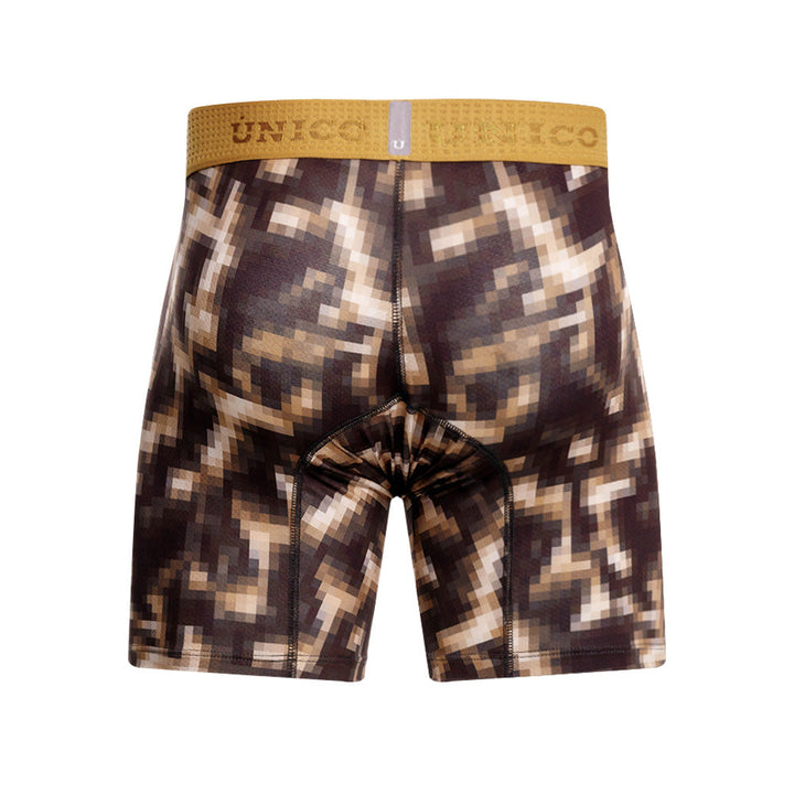 MUNDO ÚNICO Yellow Jábega Print Mid-Length Boxer Briefs (BOXER MEDIO JÁBEGA AMARILLO)