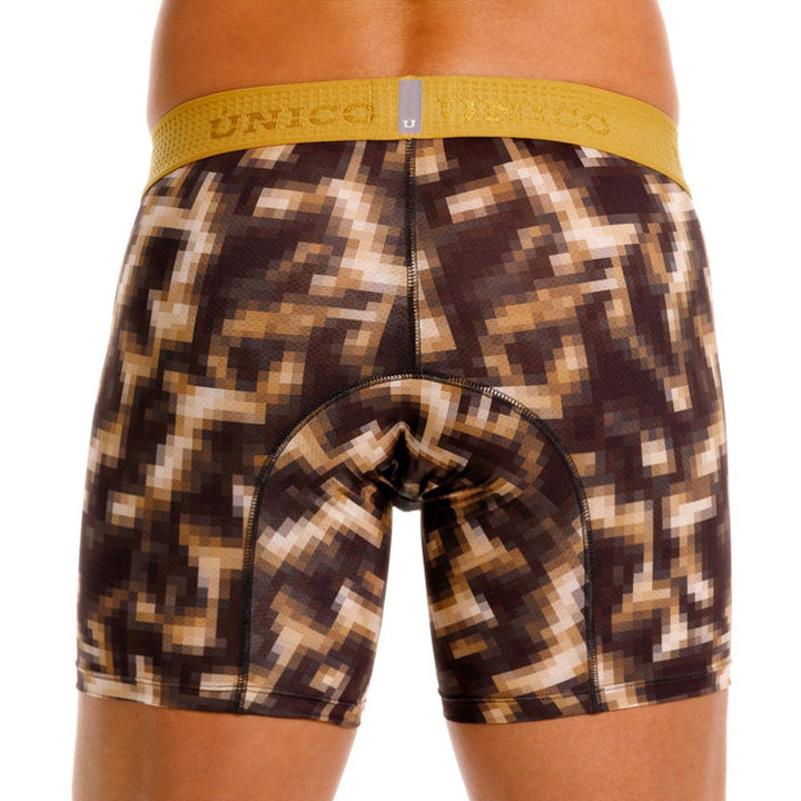 MUNDO ÚNICO Yellow Jábega Print Mid-Length Boxer Briefs (BOXER MEDIO JÁBEGA AMARILLO)