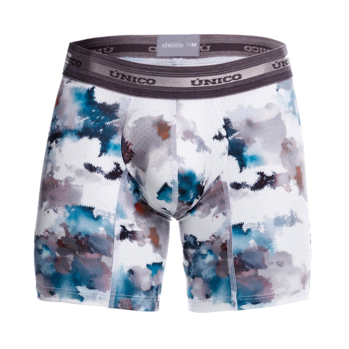 Mundo Unico Men's Majal Blanco Mid-Length Boxer Briefs - Micro-Perforated Breathable Support Trunk