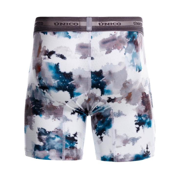 Mundo Unico Men's Majal Blanco Mid-Length Boxer Briefs - Micro-Perforated Breathable Support Trunk