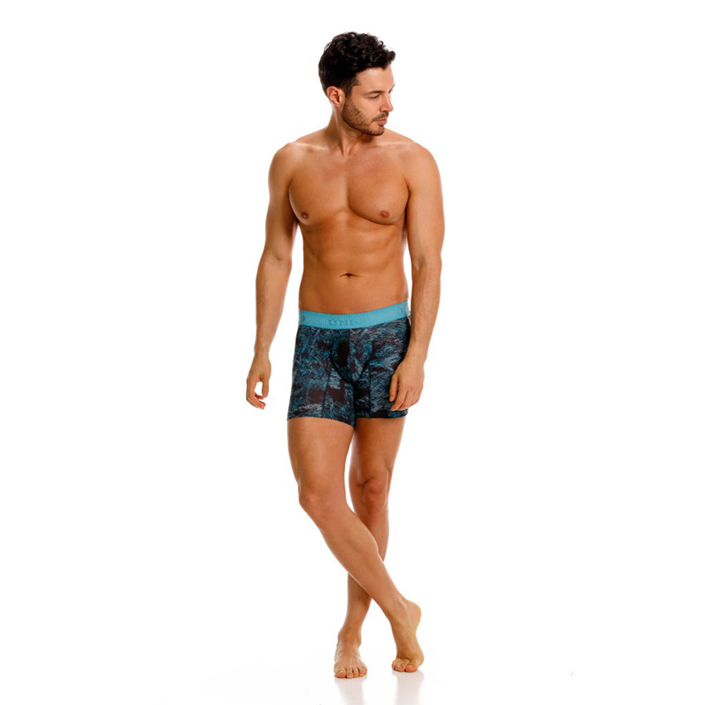 Mundo Único Blue Waves Boxer Briefs | Micro-Perforated, Quick-Dry Fabric & Urologist-Approved Pouch