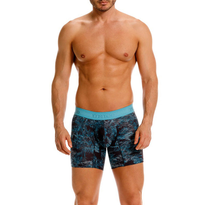 Mundo Único Blue Waves Boxer Briefs | Micro-Perforated, Quick-Dry Fabric & Urologist-Approved Pouch