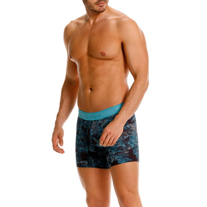 Mundo Único Blue Waves Boxer Briefs | Micro-Perforated, Quick-Dry Fabric & Urologist-Approved Pouch