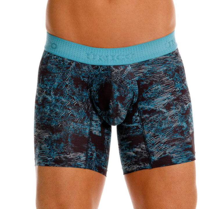 Mundo Único Blue Waves Boxer Briefs | Micro-Perforated, Quick-Dry Fabric & Urologist-Approved Pouch