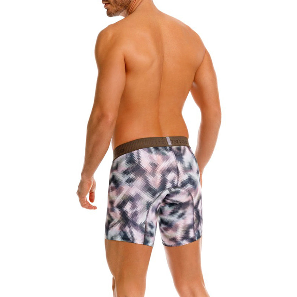 MUNDO ÚNICO Green Ornament Print Mid-Length Boxer Briefs (BOXER MEDIO ORNAMENTO VERDE)