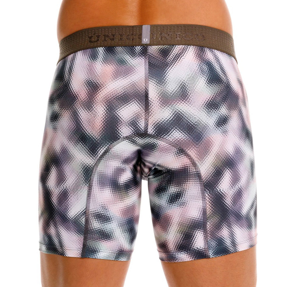 MUNDO ÚNICO Green Ornament Print Mid-Length Boxer Briefs (BOXER MEDIO ORNAMENTO VERDE)