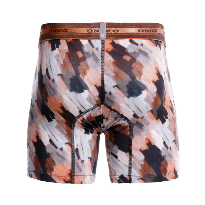 Mundo Unico Men’s Boxer Medio Paño Naranja - Micro-Perforated Microfiber Mid-Leg Boxer Briefs