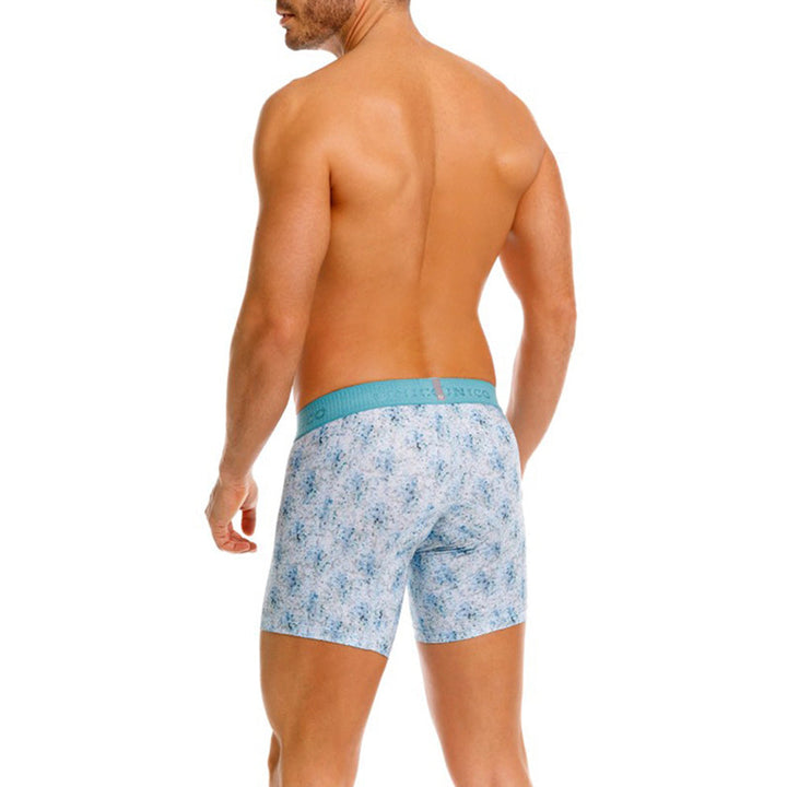 MUNDO ÚNICO "Rasilla" Blue Mid-Boxer Briefs (BOXER MEDIO RASILLA AZUL)