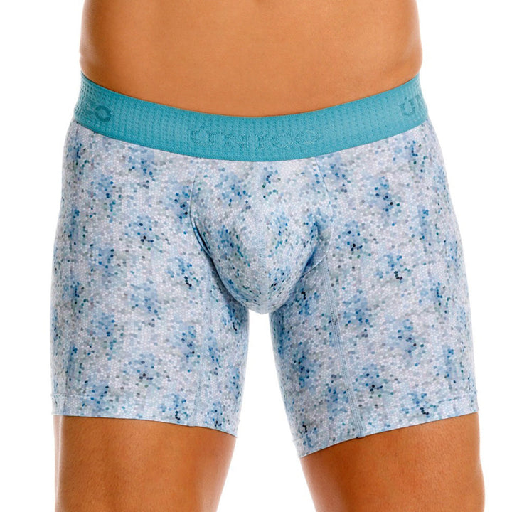 MUNDO ÚNICO "Rasilla" Blue Mid-Boxer Briefs (BOXER MEDIO RASILLA AZUL)