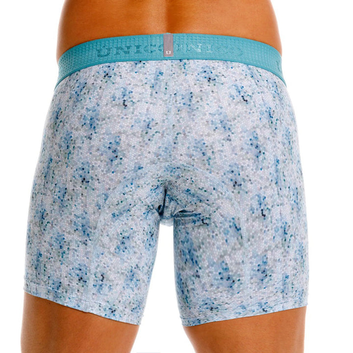 MUNDO ÚNICO "Rasilla" Blue Mid-Boxer Briefs (BOXER MEDIO RASILLA AZUL)