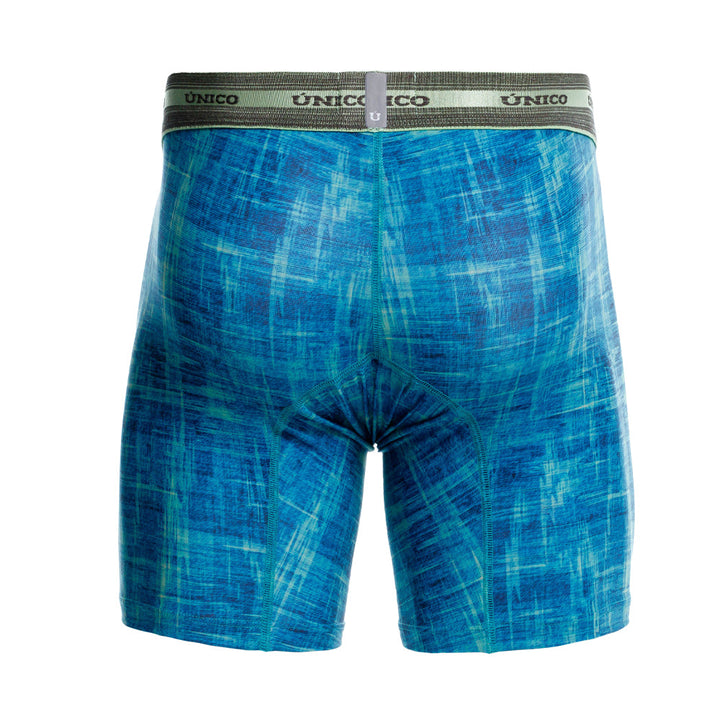 Mundo Unico Men's Recamado Verde Mid-Length Boxer Briefs - Premium Printed Microfiber Underwear