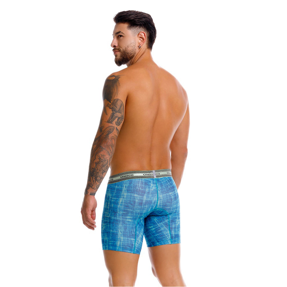 Mundo Unico Men's Recamado Verde Mid-Length Boxer Briefs - Premium Printed Microfiber Underwear