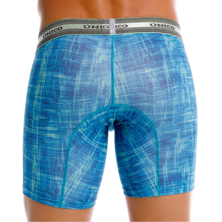 Mundo Unico Men's Recamado Verde Mid-Length Boxer Briefs - Premium Printed Microfiber Underwear