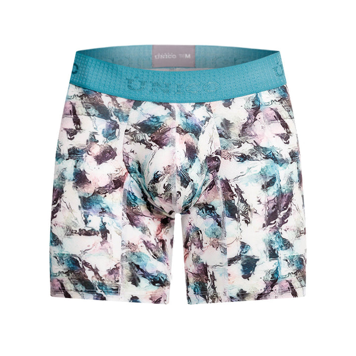 MUNDO ÚNICO "Rosetón" White Medium Boxer Briefs (BOXER MEDIO ROSETÓN BLANCO)