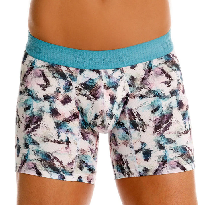 MUNDO ÚNICO "Rosetón" White Medium Boxer Briefs (BOXER MEDIO ROSETÓN BLANCO)