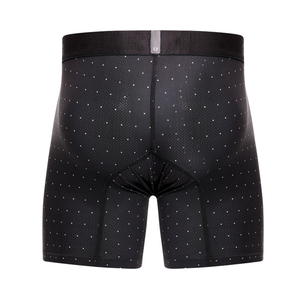 Mundo Unico Men's Salar Gris Mid-Length Boxer Briefs - Breathable Micro-Perforated Microfiber