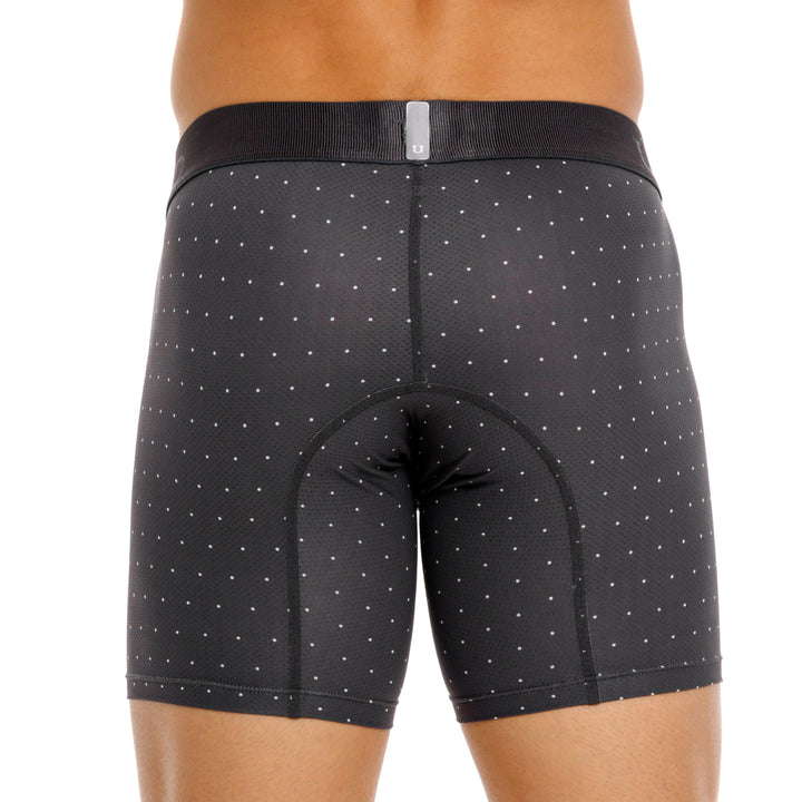 Mundo Unico Men's Salar Gris Mid-Length Boxer Briefs - Breathable Micro-Perforated Microfiber
