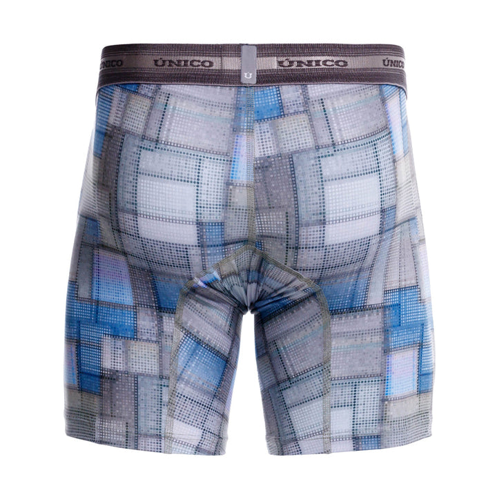Mundo Unico Men’s Boxer Medio Viñeta Gris - Printed Microfiber Boxer Briefs with Suspension Pouch