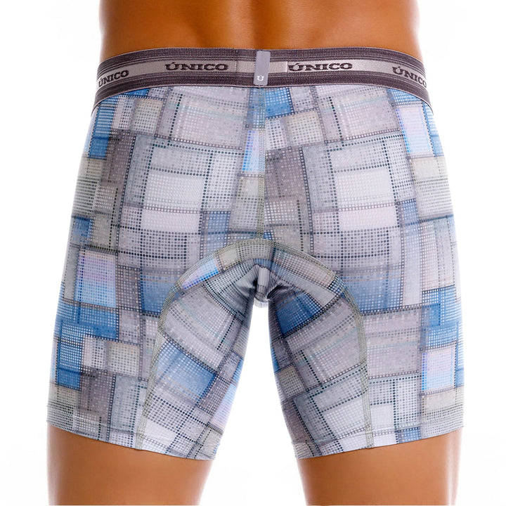 Mundo Unico Men’s Boxer Medio Viñeta Gris - Printed Microfiber Boxer Briefs with Suspension Pouch